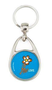 Metal 2 sides key-ring components MS-30