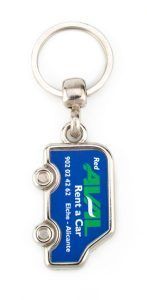 Metal 1 side Van key-ring components MV