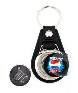 Synthetic leather 1 side key-ring components MD-25 CARRO